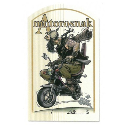 Figurás Íves Pálinkás Címke - MOTOROSNAK - (10db/cs)