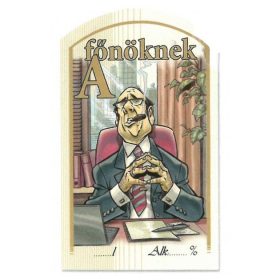 Figurás Íves Pálinkás Címke - FŐNÖKNEK - (10db/cs)