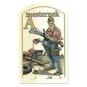 Figurás Íves Pálinkás Címke - MESTERNEK - (10db/cs)