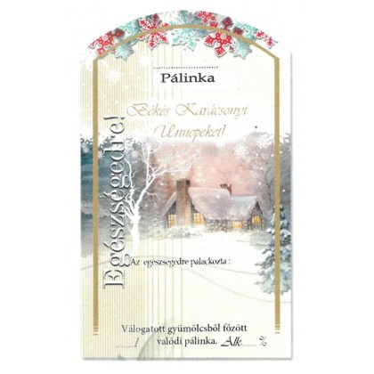 Íves Pálinkás címke - KARÁCSONYI (10db/cs)