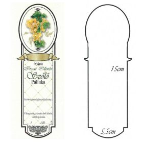 Keskeny Pálinkás Címke - IRSAI OLIVÉR SZŐLŐ (10db/cs)