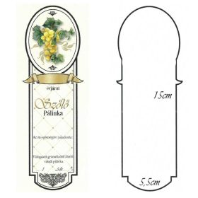 Keskeny Pálinkás Címke - FEHÉR SZŐLŐ (10db/cs)