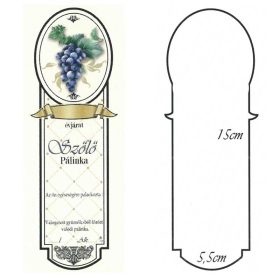 Keskeny Pálinkás Címke - KÉK SZŐLŐ (10db/cs)