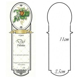 Keskeny Kicsi Pálinkás Címke - DIÓ (10db/cs)