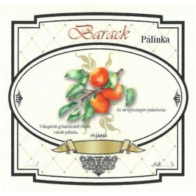Széles Pálinkás Címke - BARACK (10db/cs)