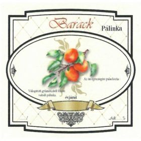 Széles Pálinkás Címke - BARACK (10db/cs)