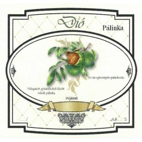 Széles Pálinkás Címke - DIÓ (10db/cs)