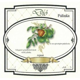 Széles Pálinkás Címke - DIÓ (10db/cs)