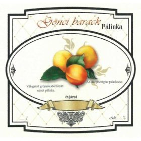 Széles Pálinkás Címke - GÖNCI BARACK (10db/cs)