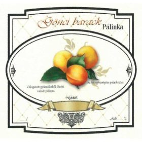 Széles Pálinkás Címke - GÖNCI BARACK (10db/cs)