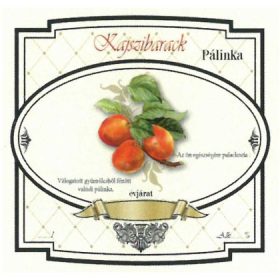 Széles Pálinkás Címke - KAJSZIBARARCK (10db/cs)