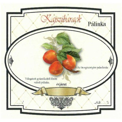 Széles Pálinkás Címke - KAJSZIBARARCK (10db/cs)