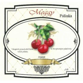 Széles Pálinkás Címke - MEGGY (10db/cs)