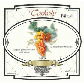 Széles Pálinkás Címke - TÖRKÖLY (10db/cs)