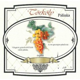 Széles Pálinkás Címke - TÖRKÖLY (10db/cs)