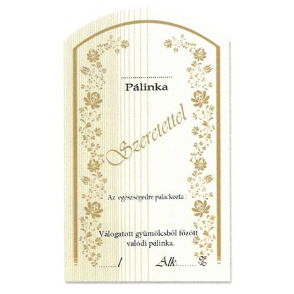 Íves Pálinkás címke - SZERETETTEL (10db/cs)