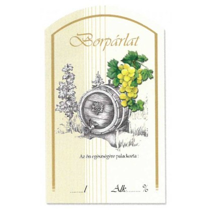 Íves Pálinkás címke - BORPÁRLAT - FEHÉR SZŐLŐ (10db/cs)