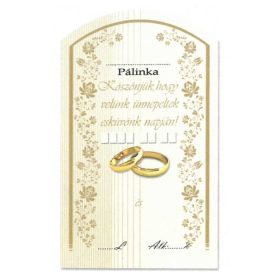   Íves Pálinkás címke - KÖSZÖNJÜK, HOGY VELÜNK ÜNNEPLTEK ESKŐVÜNK NAPJÁN (10db/cs)