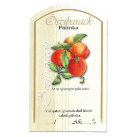 Íves Pálinkás címke - ŐSZIBARACK (10db/cs)