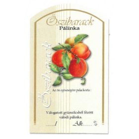 Íves Pálinkás címke - ŐSZIBARACK (10db/cs)