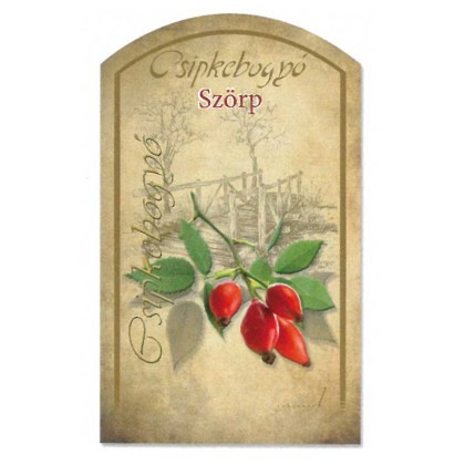 Szörpös címke - CSIPKEBOGYÓ (10db/cs)
