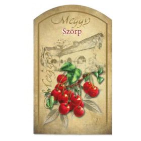 Szörpös címke - MEGGY (10db/cs)