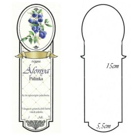 Keskeny Kicsi Pálinkás Címke - ÁFONYA (10db/cs)