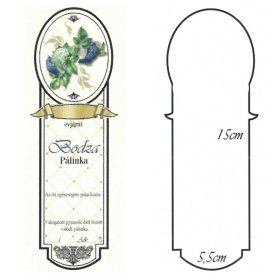 Keskeny Kicsi Pálinkás Címke - BODZA (10db/cs)
