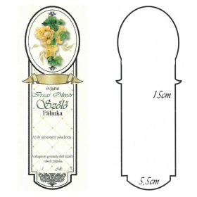   Keskeny Kicsi Pálinkás Címke - IRSAI OLIVÉR SZŐLŐ (10db/cs)