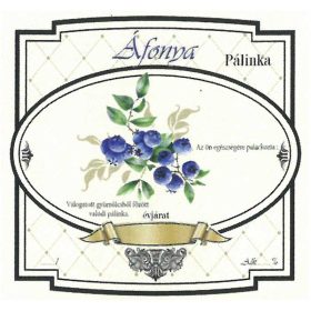 Széles Pálinkás Címke - ÁFONYA (10db/cs)
