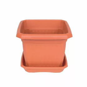 Virágcserép négyszögletes 20cm TERRACOTTA