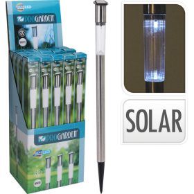   Lámpás kerti -leszúrható -ledes- napelemes-hideg fehér - FÉM 70cm (DX9301060)