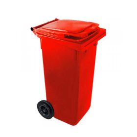 Háztartási kuka 120L kerekes PIROS (11911)