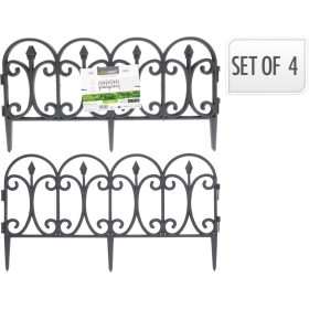   Kerítés - leszúrható -fekete -60x30cm -4db/cs (R10360410)