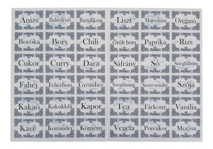 Fűszercímke (2ív/csomag)