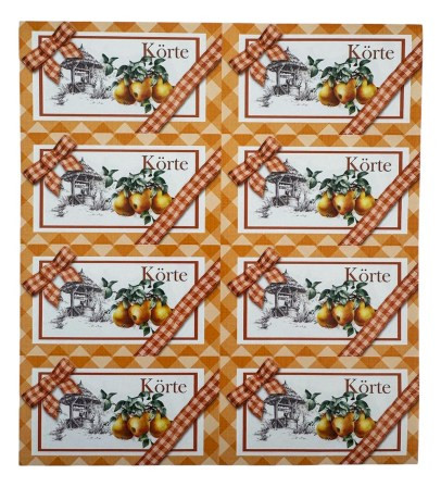 Befőtt díszítő csomag - KÖRTE