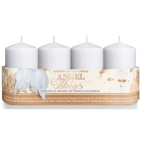   Henger gyertya adventi illatos- Angel wings 40x70 (4db/cs) sb563