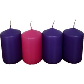 Henger gyertya adventi (3l+1r) 40x65 (4db/cs) zb003