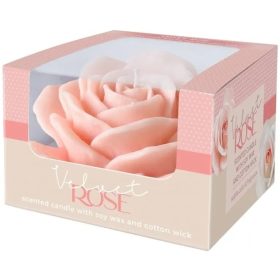 Gyertya - velvet rose 120x70mm boxban sb525