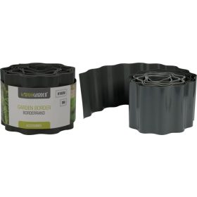 Pázsitszegély műanyag - szürke 10cmx9m (CY8954620)