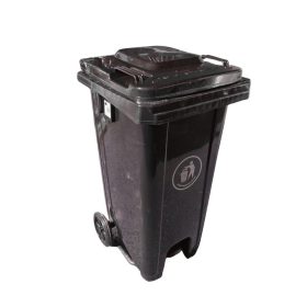 Háztartási kuka 120L pedálos - fekete-  Import