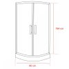 Spirit Bamboo 80x80 cm íves zuhanykabin zuhanytálca nélkül