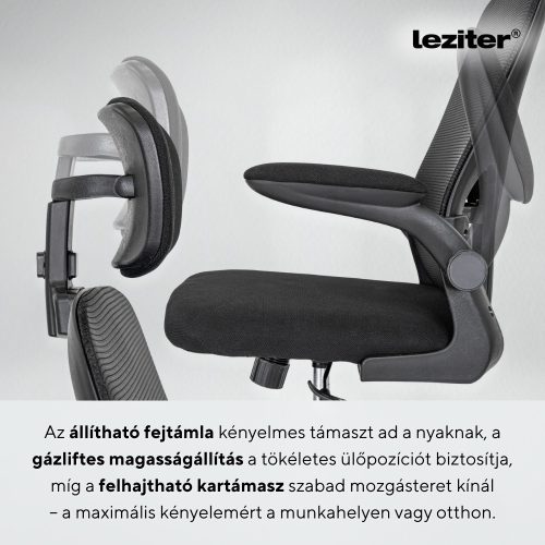 Flexo ergonomikus irodai forgószék deréktámasszal