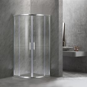   Spirit Mátrix 90x90 cm íves zuhanykabin zuhanytálca nélkül