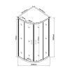 Spirit Matt 90x90 cm íves zuhanykabin zuhanytálca nélkül