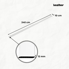 Vinyl SPC padlószegély Snow white 2400x100x12 mm