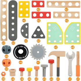 Fa gyerek szerelőasztal, barkácspad