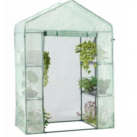 Chomik Kerti Üvegház polcokkal zöld 140x73x200cm
