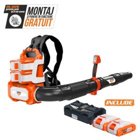   Ruris 1284E Power Alfa UP akkumulátoros lombfúvó (2 akkumulátorral és dupla töltővel)”