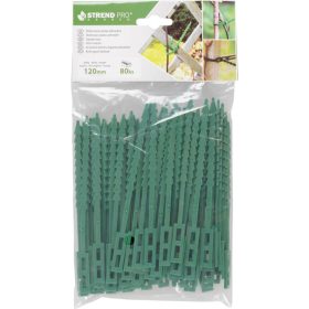 Növény kötöző, 80 db/csomag, zöld, 120 mm